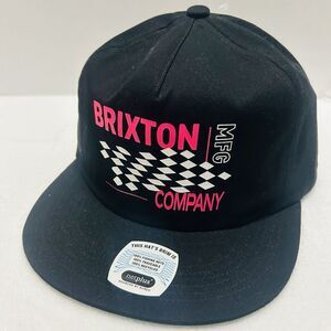 Brixton Neon Finish Line Snapback‎ Hat Cap Adjustable Black Racing Sports